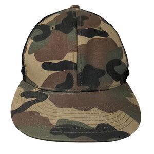 Decky Men's Snapback Mesh Back Camo Hat Green Brown OSFM Blank Cotton Nylon
